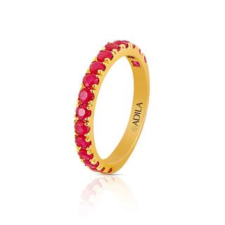 Cherry Pop Ruby Band Ring
