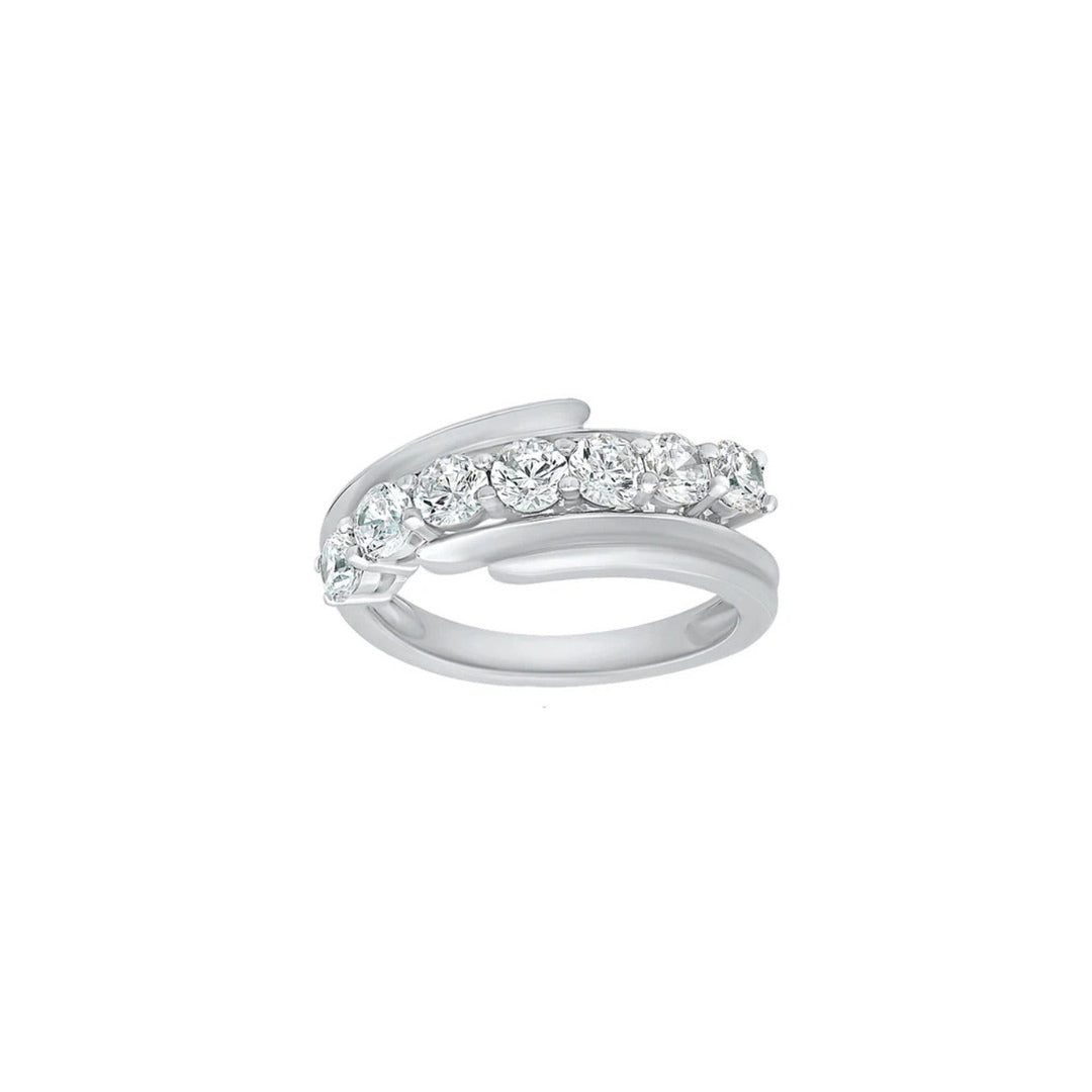 Bridge Band Moissanite Ring