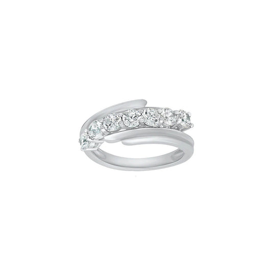 Bridge Band Moissanite Ring