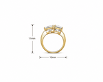 Twin Flame Moissanite Dual Solitaire Silver Ring