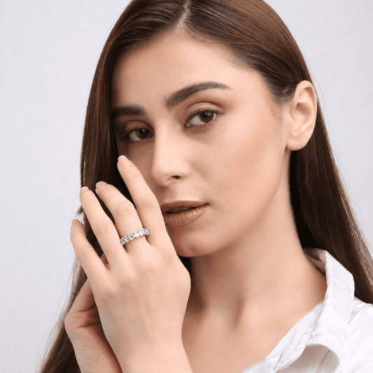 Inara Oval Moissanite Eternity Band