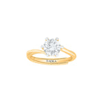 Avyanna Solitaire Moissanite Silver Ring