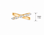 Crossover Marquise Shape Five Stone Moissanite Ring