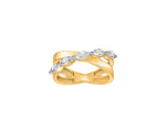 Crossover Marquise Shape Five Stone Moissanite Ring