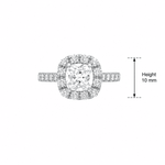 The Halo Cushion Moissanite Ring