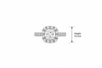 The Halo Cushion Moissanite Ring