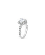 The Halo Cushion Moissanite Ring