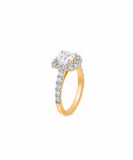 The Halo Cushion Moissanite Ring