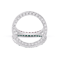 Trinity Prism Silver Gemstone Ring | Adila Jewels