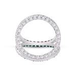 Trinity Prism Silver Gemstone Ring | Adila Jewels