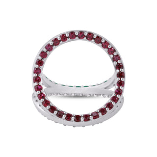 Trinity Prism Silver Gemstone Ring | Adila Jewels