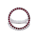 Trinity Prism Silver Gemstone Ring | Adila Jewels