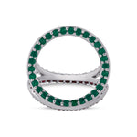 Trinity Prism Silver Gemstone Ring | Adila Jewels