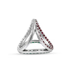 Trinity Prism Silver Gemstone Ring | Adila Jewels