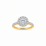 The Halo Round Moissanite Ring