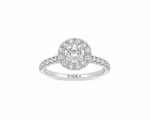 The Halo Round Moissanite Ring
