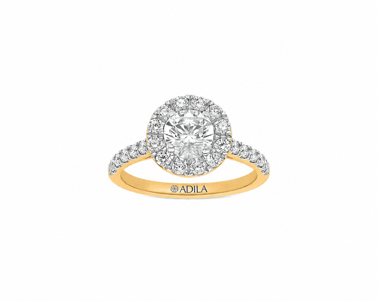 The Halo Round Moissanite Ring