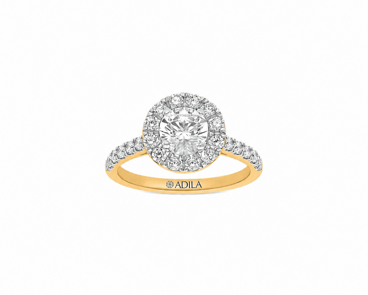 The Halo Round Moissanite Ring