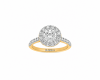The Halo Round Moissanite Ring