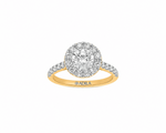 The Halo Round Moissanite Ring