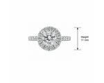 The Halo Round Moissanite Ring