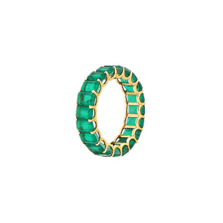 Emerald Slush Eternity Band Ring