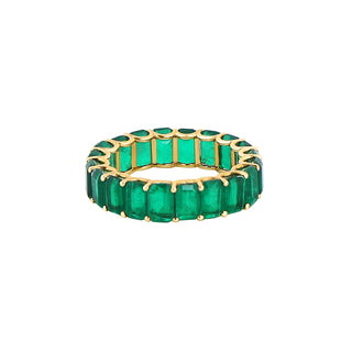 Emerald Slush Eternity Band Ring