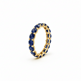 Silver Yellow Eternity Rings for Women -Jamun Pop Challa Silver Gemstone Ring | Adila Jewels