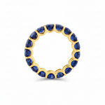 Silver yellow Eternity Rings for Women -Jamun Pop Challa Silver Gemstone Ring | Adila Jewels