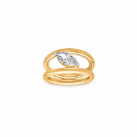 Vira Marquise Moissanite Silver Ring