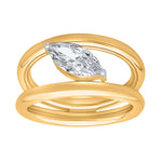 Vira Marquise Shape Silver Rings for women - Adila Jewels