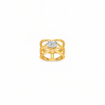 Double Infinity Oval Shape Ring