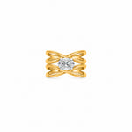 Double Infinity Oval Shape Ring
