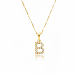 Timeless Initial B Moissanite Silver Pendant