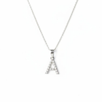 Timeless Initial A Moissanite Pendant