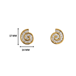 Nerina Shell Silver Moissanite Earrings