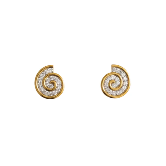 Nerina Shell Silver Moissanite Earrings