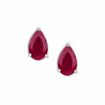 Trillia 3-in-1 Earrings | Ruby, Emerald & Moissanite Silver Drops