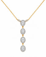 Lumia Oval Halo Necklace
