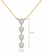 Lumia Oval Halo Necklace