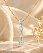 Lumia Oval Halo Necklace