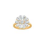 Pear Flower Shape Moissanite Ring