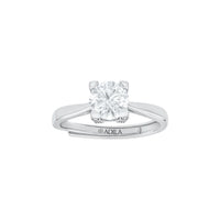 Lunaira Moon-Inspired Moissanite Silver Ring