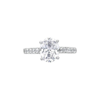 The Cathedral Oval Moissanite Ring