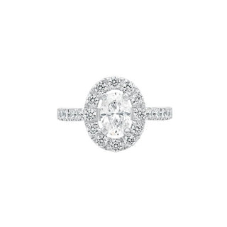 The Halo Oval Moissanite Ring