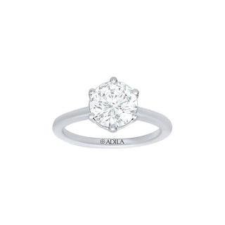 The Classic Round 2ct Moissanite Solitaire Ring
