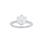 The Classic Round 2ct Moissanite Solitaire Ring