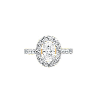 The Halo Oval Moissanite Ring