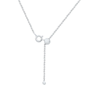 Flower Shape Pear and Round Cut Moissanite Stone Necklace in 925 Sterling Silver - Adila