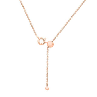 Round Solitaire Diamond Necklace in Gold - Adila